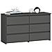 Cassettiera CL100, 6 cassetti, 100x35x57 cm, Colore Grigio Grafite - Foto miniatura 1