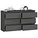 Cassettiera CL100, 6 cassetti, 100x35x57 cm, Colore Grigio Grafite - Foto miniatura 2