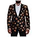 Blazer Martini Con Cappotto Stampato Arancione Nero - It50 - L - Foto miniatura 1