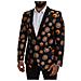 Blazer Martini Con Cappotto Stampato Arancione Nero - It50 - L - Foto miniatura 5