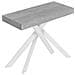 Consolle Allungabile 90x40/300 Cm Saki Premium Cemento Gambe Bianche - Foto miniatura 1