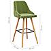 Lusso Casadino -  Sgabelli Da Bar 2 Pz Verde Chiaro In Velluto - Foto miniatura 7