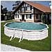 Piscina In Acciaio Con Decorazione Nordica Finlandia 500 X 300 X 120 Cm Ovale - Foto miniatura 1