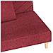 Divano Letto a 2 Posti con 2 Cuscini Rosso Vino in Tessuto - Foto miniatura 9