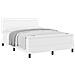 Letto a Molle con Materasso Bianco 140x190 cm in Pelle Sintetica, Testiera  Design Semplice Bianco Puro 140 cm in Pelle Sintetica - Foto miniatura 1
