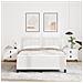 Letto a Molle con Materasso Bianco 140x190 cm in Pelle Sintetica, Testiera  Design Semplice Bianco Puro 140 cm in Pelle Sintetica - Foto miniatura 5