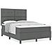 Letto Box Spring con Materasso Grigio Scuro 160x200 cm Tessuto - Foto miniatura 4