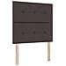 Letto a molle con materasso Marrone scuro 80 x 200 cm Tessuto - Foto miniatura 1