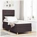 Letto a molle con materasso Marrone scuro 80 x 200 cm Tessuto - Foto miniatura 2