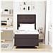 Letto a molle con materasso Marrone scuro 80 x 200 cm Tessuto - Foto miniatura 5