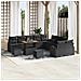 Set Divano da Giardino con cuscino 13 pcs Nero 90 x 55 x 71 cm - Foto miniatura 2