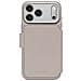 Custodia A Libro Per Iphone 17 Pro Magsafe In Pelle Con Cover Staccabile, Beige - Foto miniatura 1