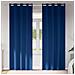 Tende con tende 2 pcs Blu scuro 245x140cm Poliestere - Foto miniatura 2