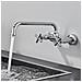 Rubinetto per lavabo da bagno, Blackswan, tipo M314, modello lungo cromato, misura 32 cm - Foto miniatura 2