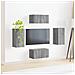 Set mobile TV 4 pcs Grigio Sonoma Legno multistrato - Foto miniatura 4
