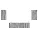 Set mobile TV 4 pcs Grigio Sonoma Legno multistrato - Foto miniatura 7