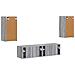 Set mobile TV 4 pcs Grigio Sonoma Legno multistrato - Foto miniatura 8