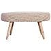 Panca In Legno E Cotone 82x43x43h Cm Beige - Foto miniatura 2