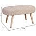 Panca In Legno E Cotone 82x43x43h Cm Beige - Foto miniatura 3