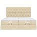 Struttura Letto Pouf con Materassi Crema 160x200 cm in Tessuto - Foto miniatura 7
