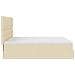 Struttura Letto Pouf con Materassi Crema 160x200 cm in Tessuto - Foto miniatura 8