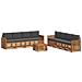 Set divani 9 pcs Naturale e Antracite Legno di Acacia Massello - Foto miniatura 1
