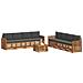 Set divani 9 pcs Naturale e Antracite Legno di Acacia Massello - Foto miniatura 3