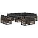 Set Divano da Giardino 13 pcs Grigio e Grigio Scuro polyrattan - Foto miniatura 1