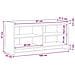 Mobile TV 100 x 33 x 47 cm Rovere Fumo Legno ingegnerizzato - Foto miniatura 6