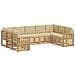 Set di divani da esterno 7 pcs Bianco e Beige - Foto miniatura 1