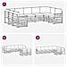 Set di divani da esterno 7 pcs Bianco e Beige - Foto miniatura 7