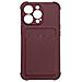 Custodia In Silicone Per Iphone 13 Mini, Con Tasca Per Carte E Portafoglio, Colore Lampone. - Foto miniatura 1