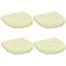 Cuscini per Sedia in 4 Pezzi 4 pz 100% Poliestere Crema - Foto miniatura 1