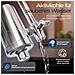 Filtro per rubinetto anticalcare in acciaio inox Aqua CarbonPlus con carbone attivo da gusci di cocco e filtrazione 4 µm con adattatori M22 e M24 per cucina e bagno - Foto miniatura 1