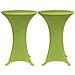 Copertura Elastica Per Tavolo 2 Pezzi 70 Cm Verde - Foto miniatura 1