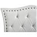Letto Matrimoniale Con Contenitore In Pelle Sintetica Bianca 160x200cm Metz - Foto miniatura 7
