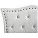 Letto Matrimoniale Con Contenitore In Pelle Sintetica Bianca 160x200cm Metz - Foto miniatura 9