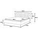 Letto Matrimoniale Con Contenitore In Pelle Sintetica Bianca 160x200cm Metz - Foto miniatura 12