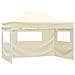Tenda Pieghevole con 3 Pareti 3x4,5 m Crema - Foto miniatura 1
