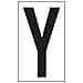 Adesivo Lettera Y Abitazioni Uffici Luoghi Pubblici 10cmx5,6cm - Foto miniatura 2
