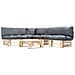 Set Divani Da Giardino Pallet 4pz Con Cuscini Grigi Legno Fsc - Foto miniatura 1