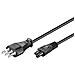 Cavo Alimentazione C5 Femmina A Spina Italiana 2,5m Nero - Foto miniatura 1