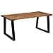 Tavolo Da Pranzo In Legno Massello Di Acacia 180x90 Cm - Foto miniatura 1