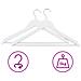 Set Appendiabiti 50 pz Antiscivolo Bianchi in Legno Massello - Foto miniatura 2