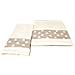 Set Asciugamano Copiola Salvietta Bagno In Spugna 100% Cotone Mod Pois Beige - Foto miniatura 10