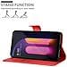 Custodia Compatibile Con Lg V60 Thinq In Rosso Carminio - Coperchio Protettiva Con Chiusura Magnetica, Funzione Stand E Tasca Per Le Carte - Foto miniatura 2