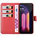 Custodia Compatibile Con Lg V60 Thinq In Rosso Carminio - Coperchio Protettiva Con Chiusura Magnetica, Funzione Stand E Tasca Per Le Carte - Foto miniatura 5