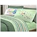 Completo Lenzuola Letto Pensieri Delicati 100% Cotone Dis. Aquiloni Piazza E Mezza Verde - Foto miniatura 1
