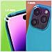 Cover Per Iphone 14 Pro Max Ibrida Semirigida Sottile Leggera Celeste - Foto miniatura 4