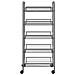 Carrello Da Cucina Con 5 Ripiani Grigio 46x26x105 Cm In Ferro - Foto miniatura 3
